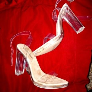 Clear heels